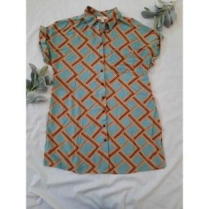 Como Vintage Button Up Top - Size Small